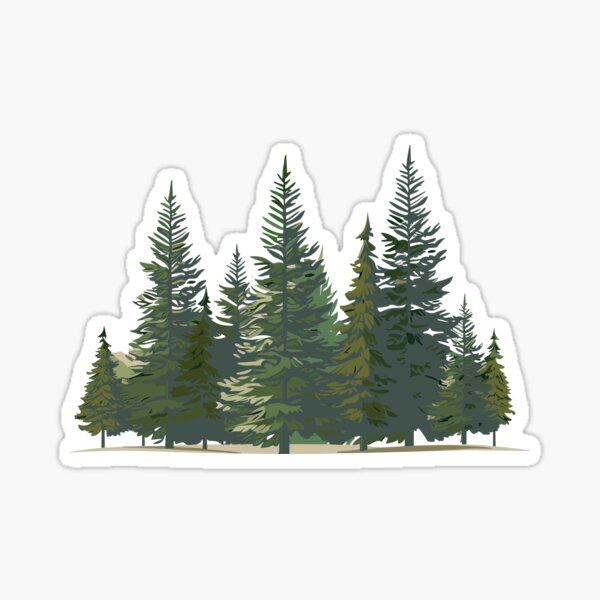 Item preview, Bosque Pinos Silueta Bosque, Naturaleza Camping designed and sold by GirlGlowGraphic.