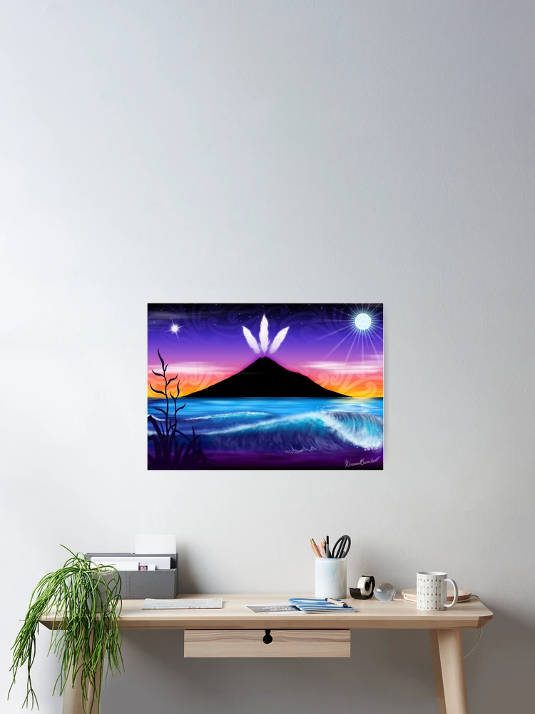 Thumbnail 2 of 3, Poster, Taranaki te Maunga designed and sold by Revolution Aotearoa.