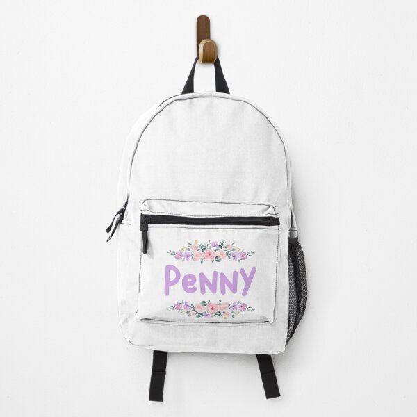 Item preview, Purple Flower Penny Name Label designed and sold by NormadWorld.