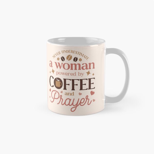 Item preview, Nunca subestimes a una mujer impulsada por el café y la oración designed and sold by Paper Bee Gift Shop.