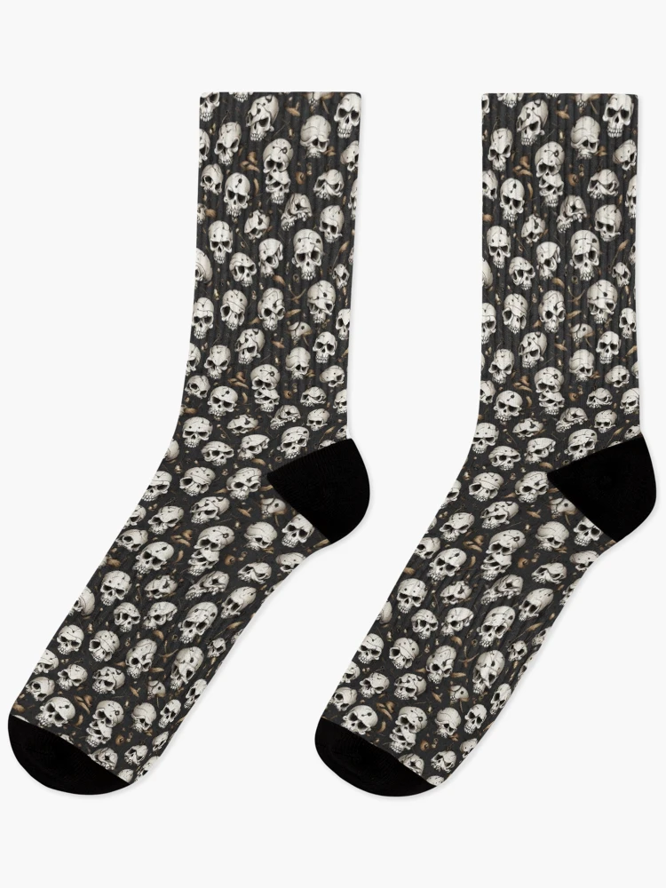 Thumbnail 1 of 5, Socks, CARTOON SKULL PATTERN designed and sold by NAG5089A.