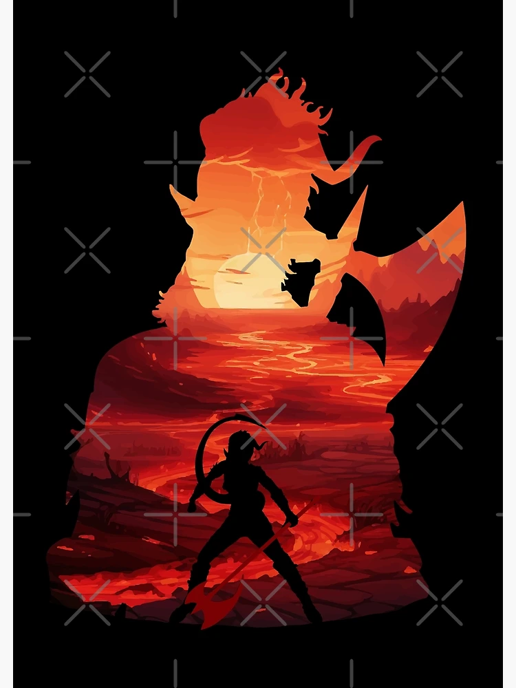 Imagen 3 de 3, Lámina fotográfica con la obra Baldurs Gate 3 - Karlach *Ilusión negativa*, diseñada y vendida por MyRetroArt.
