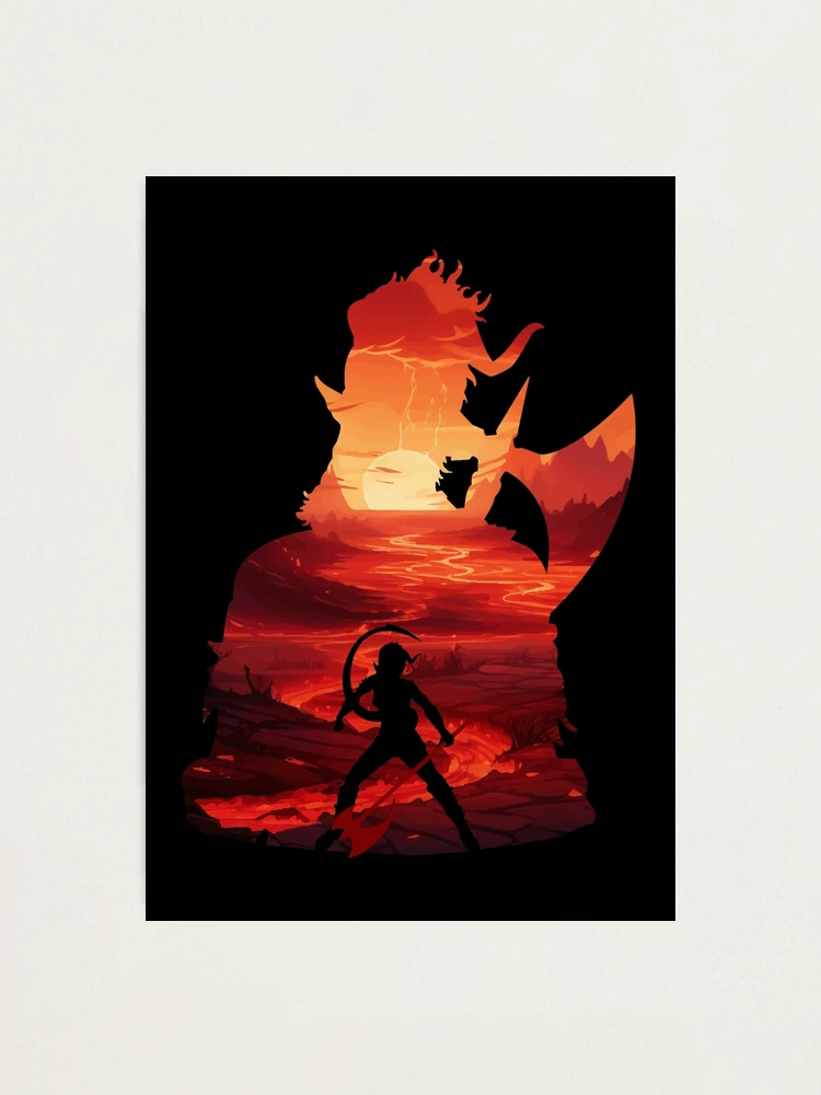 Imagen 1 de 3, Lámina fotográfica con la obra Baldurs Gate 3 - Karlach *Ilusión negativa*, diseñada y vendida por MyRetroArt.