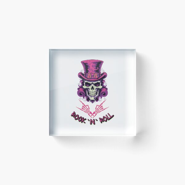 Aperçu de l'œuvre Crâne Rock'n'Roll créée et vendue par StoryTeez.