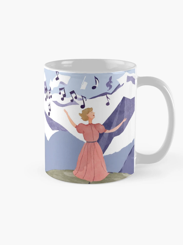 Thumbnail 3 of 6, Coffee Mug, Sound Of Music Inspired Woman Singing designed and sold by MelodiesMerch.