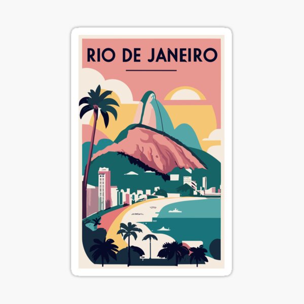 Artikelvorschau, Ein Vintage-Reiseplakat von Rio de Janeiro - Brasilien entworfen und verkauft von GoodOldVintage.