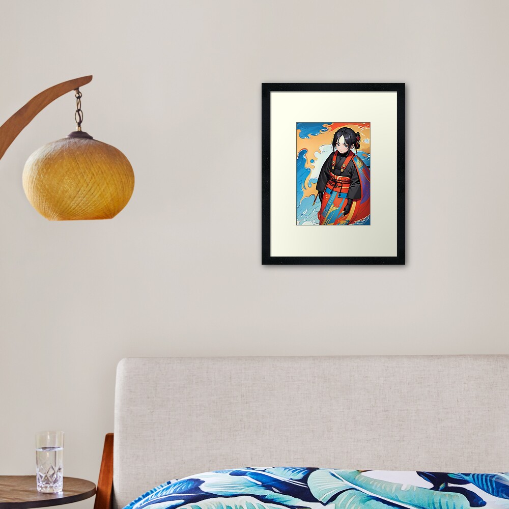 Vista previa del artículo con la obra «Lámina enmarcada», diseñado y vendido por ShoeAI.