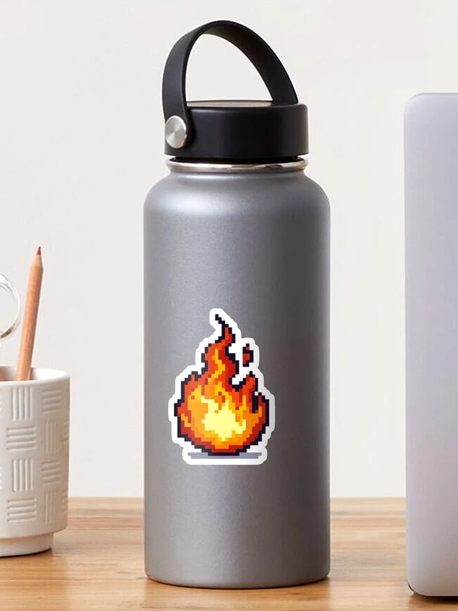 Thumbnail 1 of 3, Sticker, Fire Spell Pixel Art designed and sold by QuickSticker.
