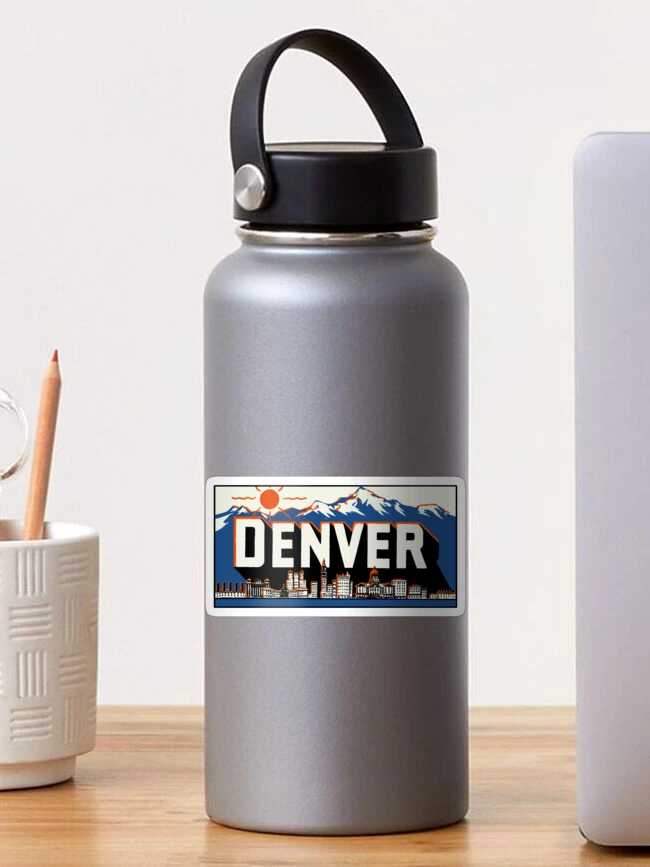 Thumbnail 1 of 3, Sticker, Denver Skyline Retro designed and sold by Decal Mania.