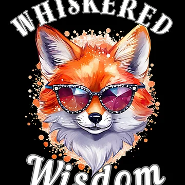 Artwork thumbnail, Whiskered Wisdom. fox quote by FoxVibes