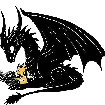 Aperçu de l'œuvre Dragons de la Quatrième Aile lisant ensemble les mignons Tairn et Andarna de treewitheyes
