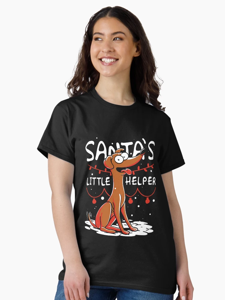 Imagen 3 de 7, Camiseta clásica con la obra El pequeño ayudante de santa, diseñada y vendida por Fitas Artwork.