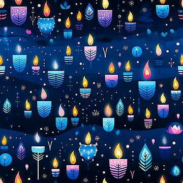 Vorschaubild zum Design Strahlende Menora-Lichter – FROHE HANUKAH von Gold Turtle Lina