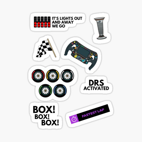 Artikelvorschau, F1 (8 Sticker Pack) entworfen und verkauft von the-creative-lab.