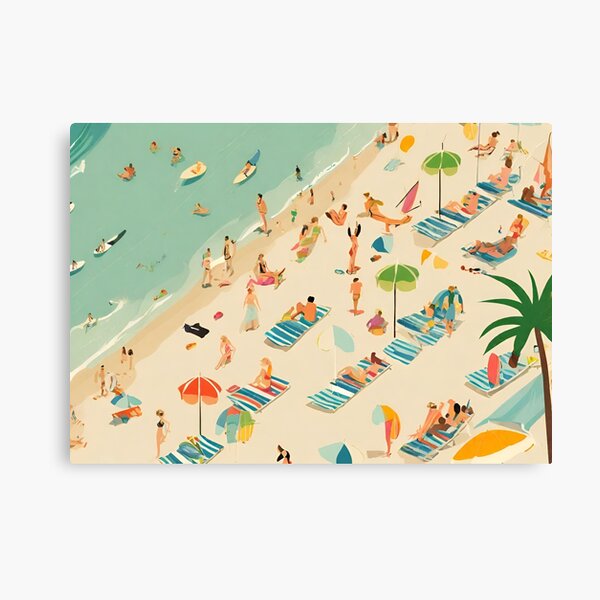 Aperçu de l'œuvre Journées à la plage n°1. Fait partie d'un lot de 4. Obtenez-en 1 ou obtenez-les tous ! créée et vendue par Meridian Threads.