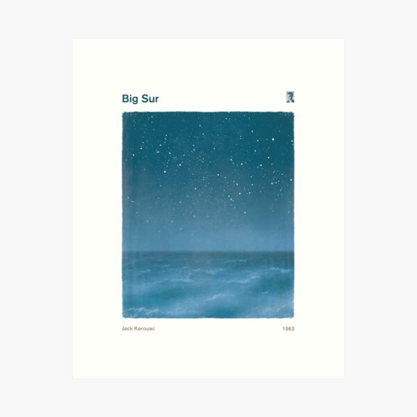 Aperçu de l'œuvre Big Sur Jack Kerouac Art littéraire pour lecteurs et écrivains. créée et vendue par RedHillPrints.