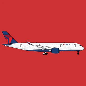 Artwork thumbnail, Delta Air Lines Airbus A350 by PilotDecals