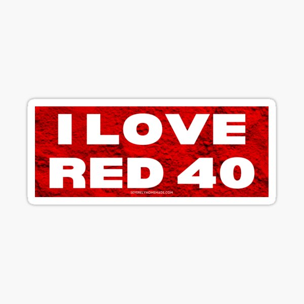 Aperçu de l'œuvre Autocollant De Voiture J'AIME LE ROUGE 40 drôle créée et vendue par hyperfocusrach.