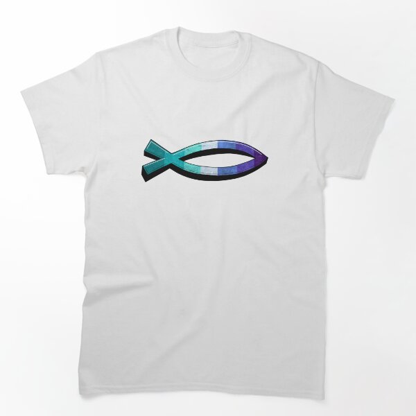 Aperçu de l'œuvre Affirmation chrétienne - Gay Jesus Fish Graffitti créée et vendue par BackgroundPixel.