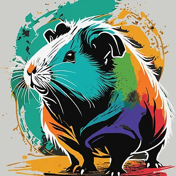 Artwork thumbnail, Paint Splatter Guinea Pig by Corner-Distro