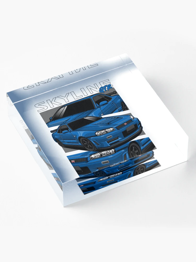 Thumbnail 4 von 5, Acrylblock, Nissan Skyline GTR Blue designt und verkauft von vektoranda.