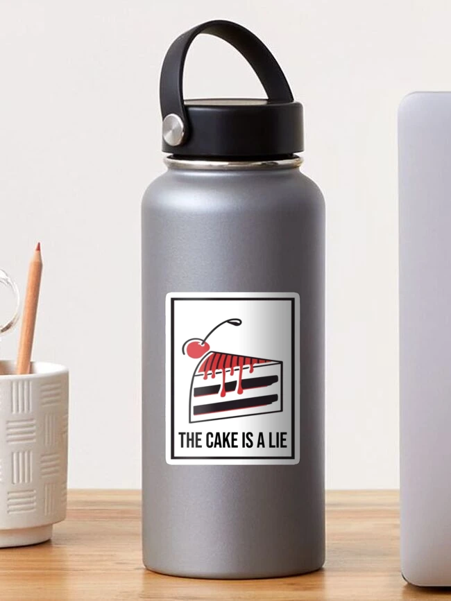 Thumbnail 1 of 3, Sticker, The cake is a lie designed and sold by UrbanGraphixs.