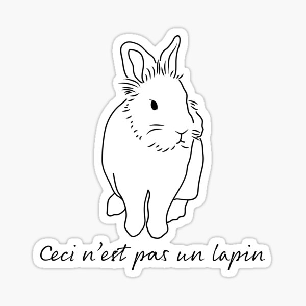 Aperçu de l'œuvre Ceci n'est pas un lapin créée et vendue par Marinassol Shop.