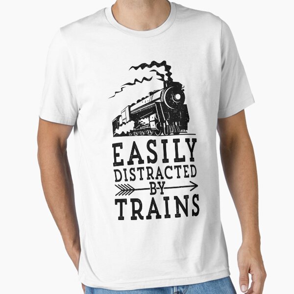 Aperçu de l'œuvre Cadeau de locomotive à vapeur facilement distrait par les trains créée et vendue par MintedFresh.