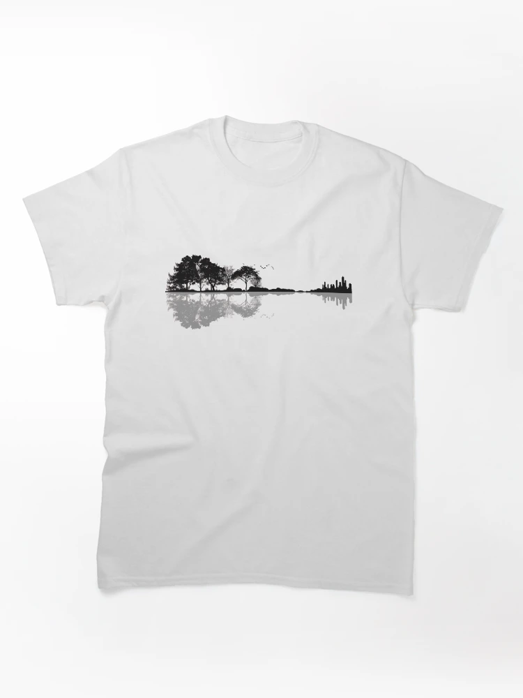 Imagen 1 de 7, Camiseta clásica con la obra Guitarra de la naturaleza, diseñada y vendida por maryedenoa.