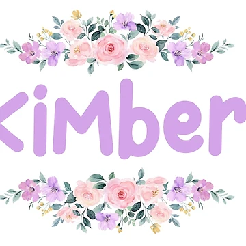 Artwork thumbnail, Purple Flower Kimber Name Label by NormadWorld