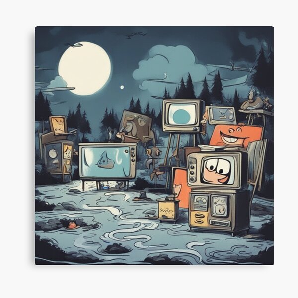 Item preview, Televisions in a mystical forest designed and sold by Giorgino-Gio.