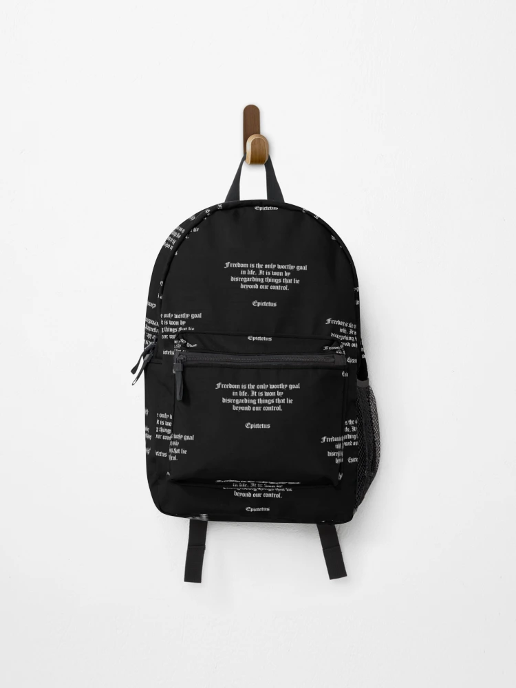 Thumbnail 1 of 3, Backpack, Stoicism Quotes designed and sold by dsxclothing.