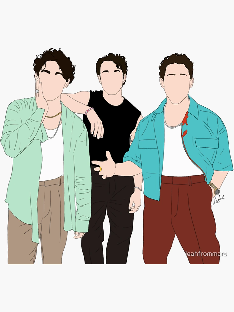Imagen 3 de 3, Pegatina con la obra hermanos Jonas, diseñada y vendida por leahfrommars.