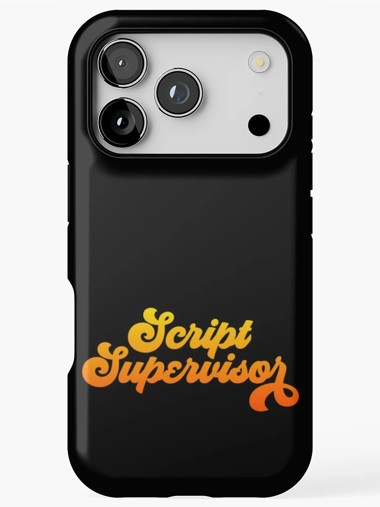 Thumbnail 1 of 4, iPhone Case, Groovy Script Supervisor - Fire Orange Gradient designed and sold by NermilioDesigns.