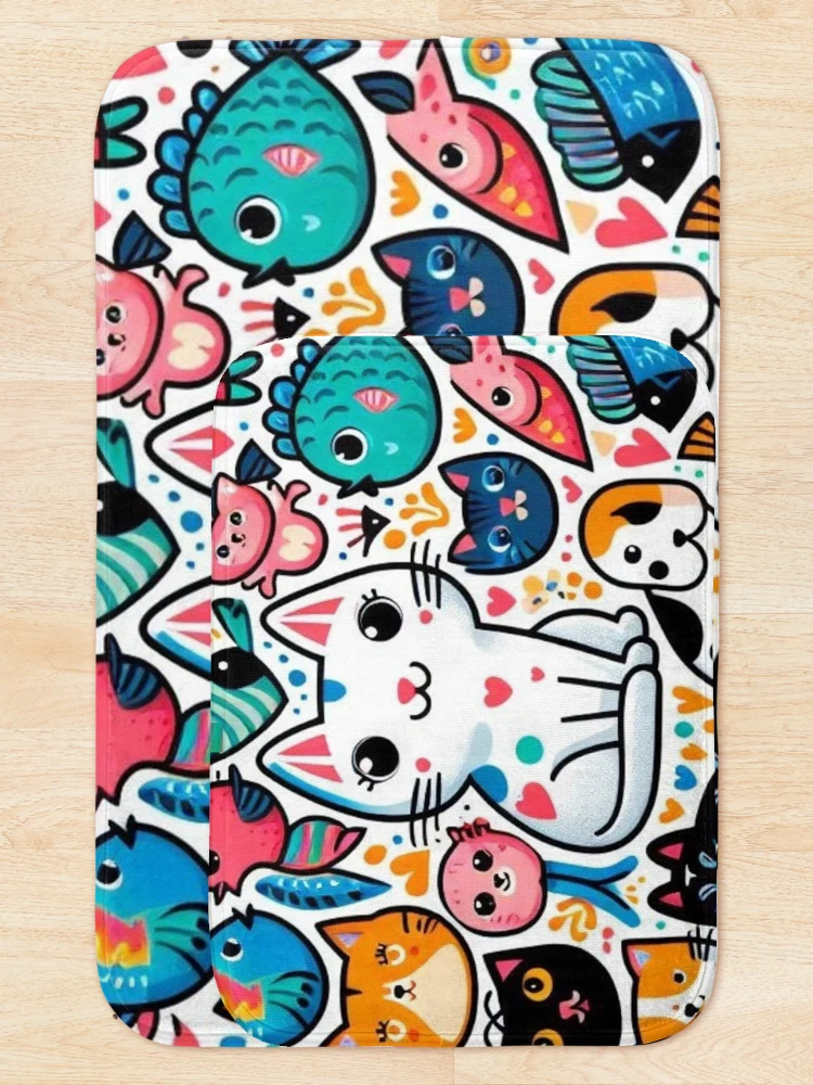 Thumbnail 5 of 6, Bath Mat, My little animals designed and sold by MichelleAlline.