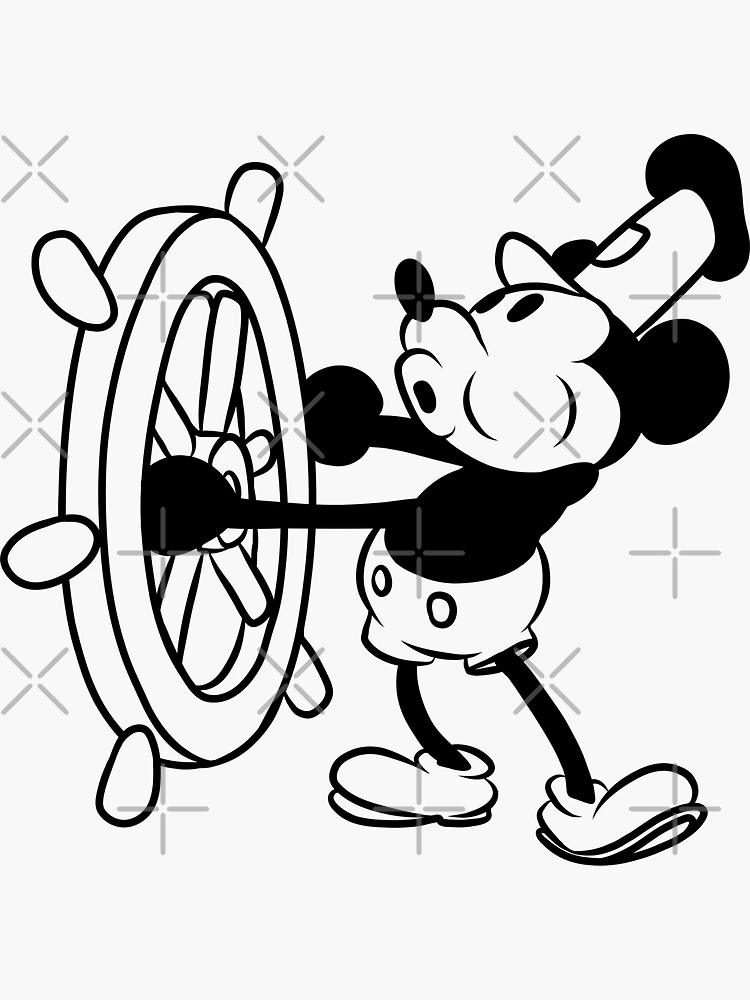 Thumbnail 3 of 3, Sticker, Steamboat Willie Mickey Mouse designed and sold by Kinzughi.