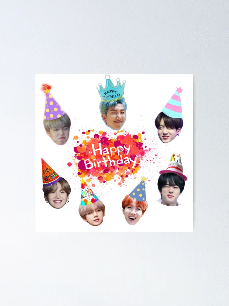 Imagen 1 de 3, Póster con la obra Cumpleaños BTS, diseñada y vendida por BTS-Merchandise.