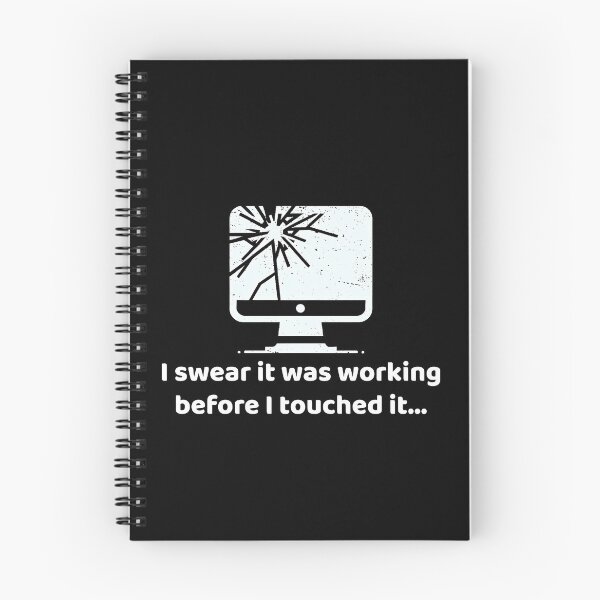 Item preview, Tech Trouble Humor - Working Before I Touched It Computer Design designed and sold by MnDShirts.
