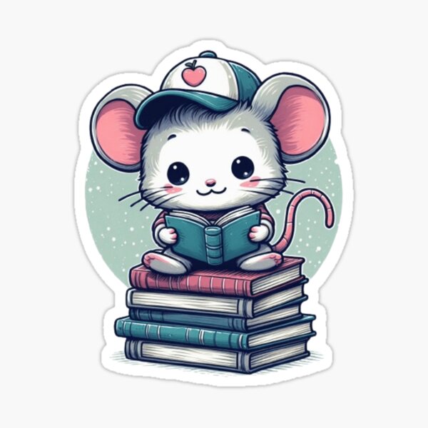 Aperçu de l'œuvre Retour à l'école avec des souris mignonnes lisant des livres créée et vendue par Culmika.