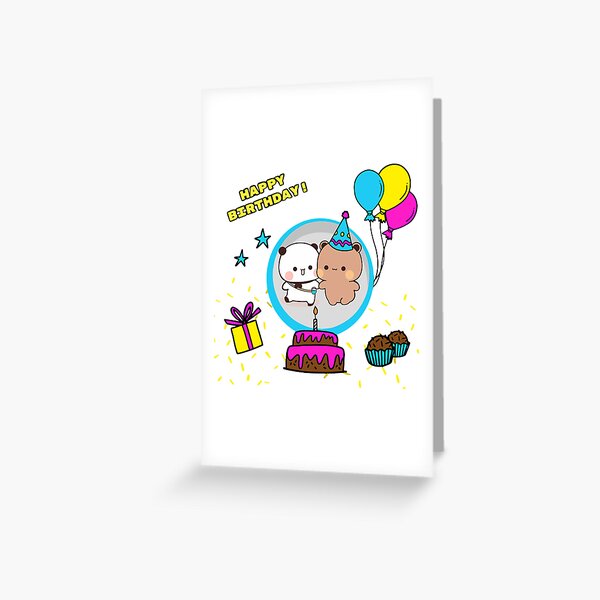 Item preview, Feliz cumpleaños de BuBu Panda a DuDu Bear❤️ designed and sold by Pandety.