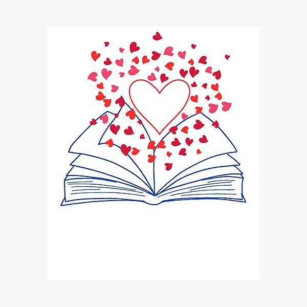 Aperçu de l'œuvre Bookworm Bibliothécaire Saint Valentin Lecture de livres créée et vendue par BYTRINOOO.