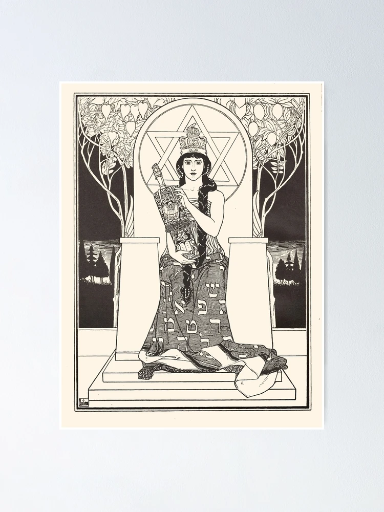 Thumbnail 1 von 3, Poster, HD. Die Königin des Sabbats, von Ephraim Moses Lilien (1900) designt und verkauft von MINDTHECHERRY.