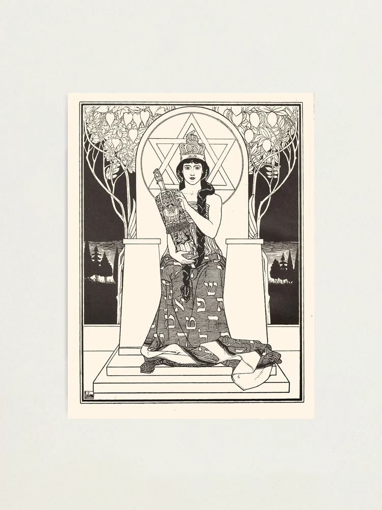 Thumbnail 1 von 3, Fotodruck, HD. Die Königin des Sabbats, von Ephraim Moses Lilien (1900) designt und verkauft von MINDTHECHERRY.