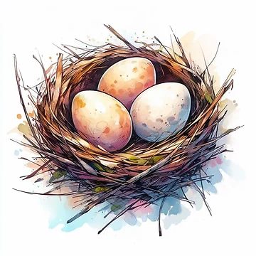 Artwork thumbnail, Bird's nest. by growing-mom