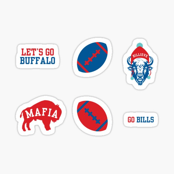 Aperçu de l'œuvre Pack d’autocollants de billets de buffle rouges et bleus créée et vendue par YonderAndBeyond.