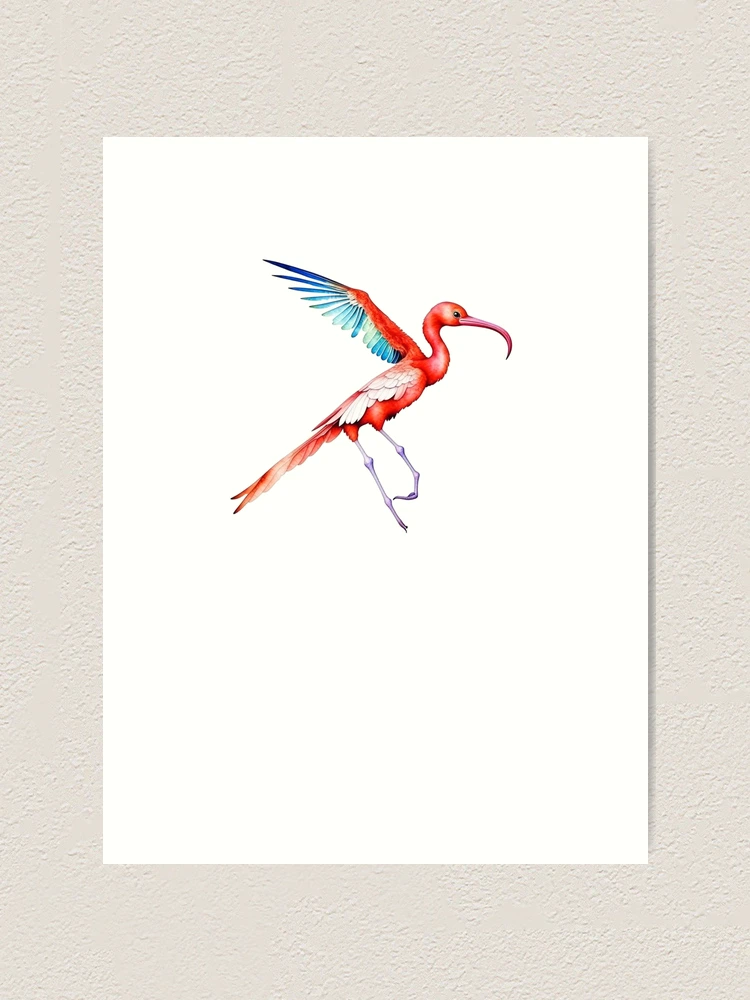 Thumbnail 1 of 3, Art Print, Scarlet Ibis, Red Ibis designed and sold by nicheteees.