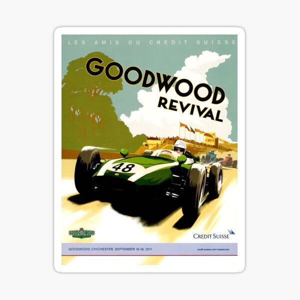 Aperçu de l'œuvre Affiche du Goodwood Revival – Art classique du sport automobile historique créée et vendue par Road To Track.