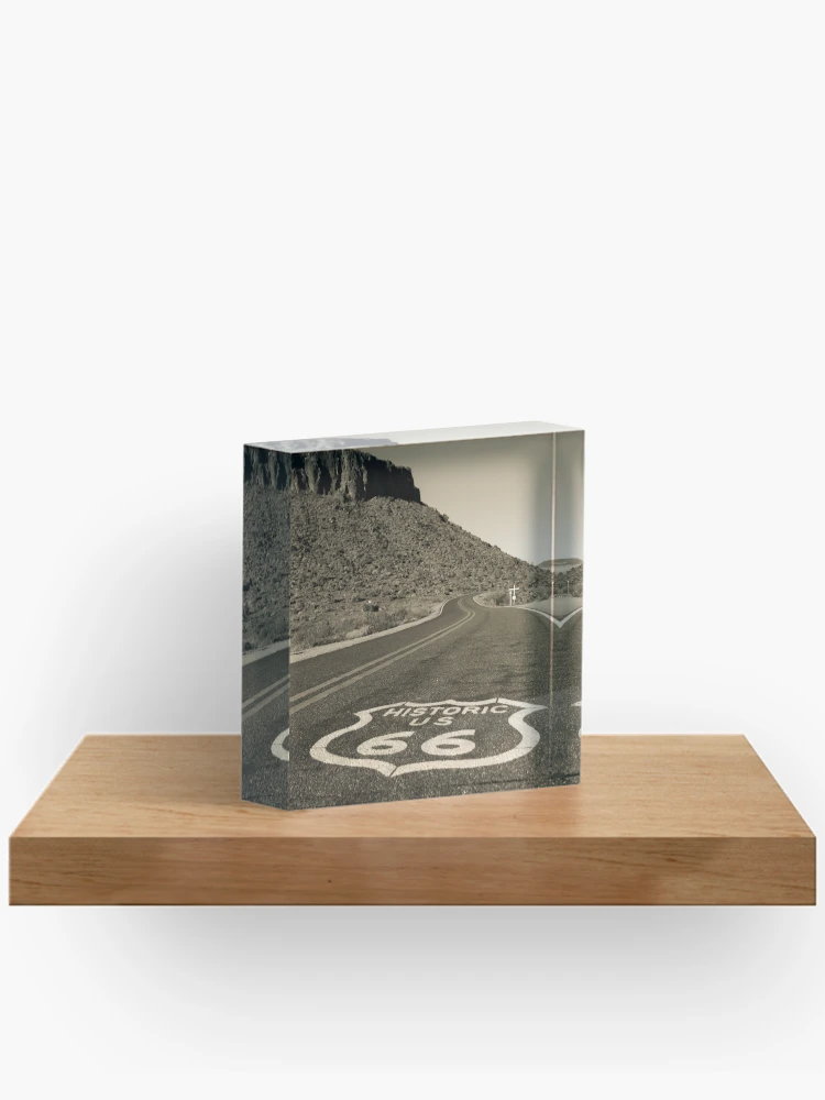 Thumbnail 2 of 5, Acrylic Block, Route 66 Road designed and sold by katevernaphoto.