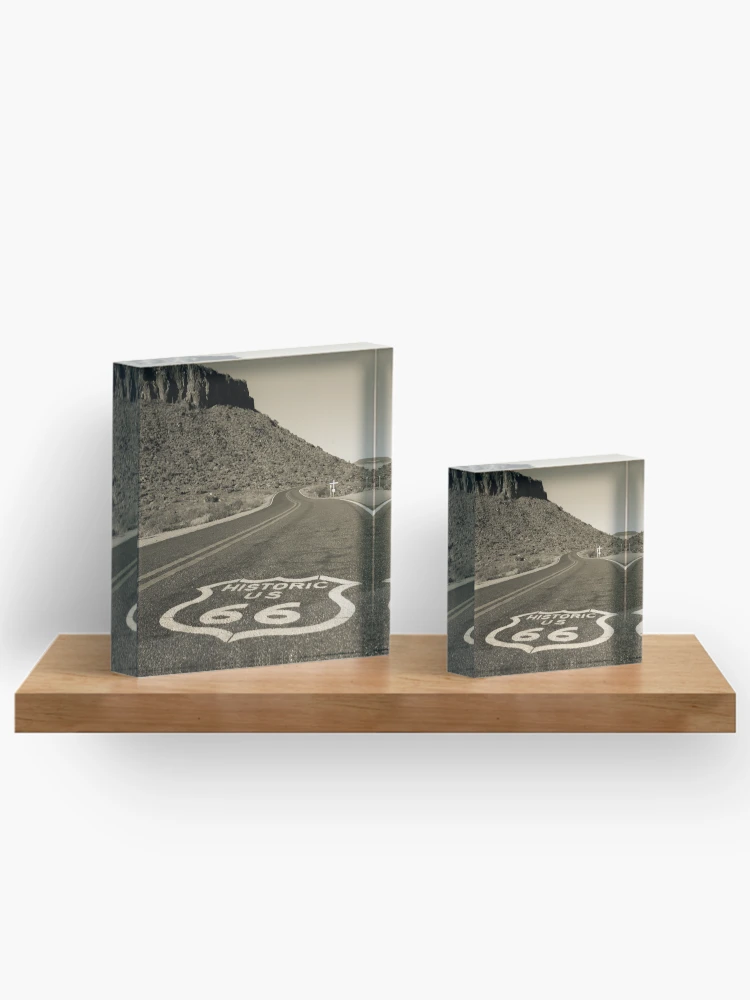 Thumbnail 3 of 5, Acrylic Block, Route 66 Road designed and sold by katevernaphoto.