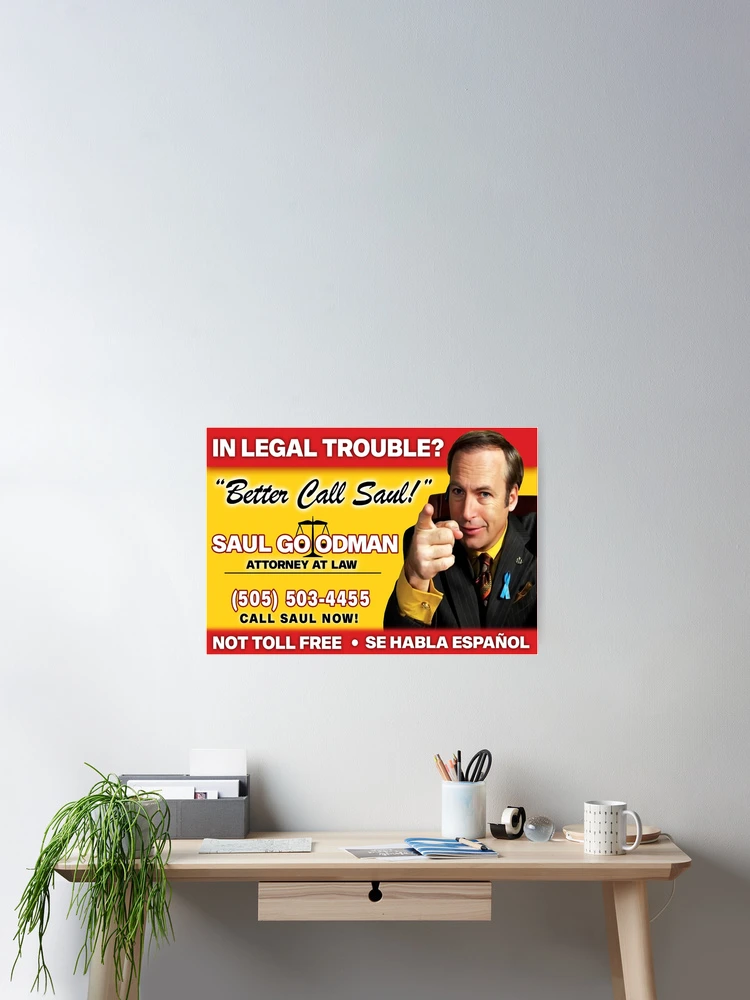 Thumbnail 2 of 3, Poster, Better Call Saul Breaking Bad Saul Goodman Card Billboard designed and sold by wormfarm.